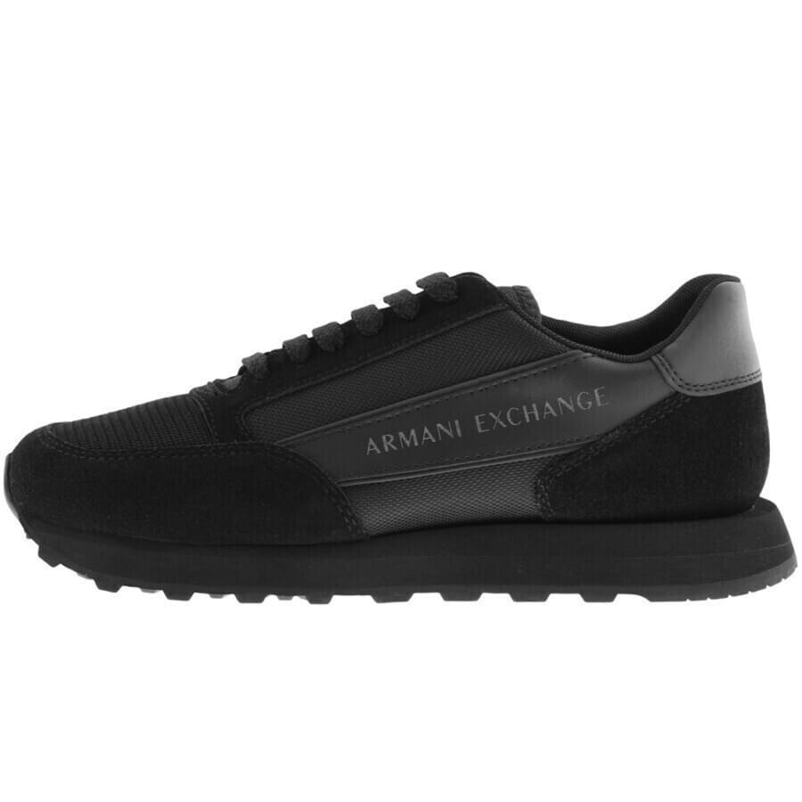 Armani Exchange Logo Trainers Black | Mainline Menswear